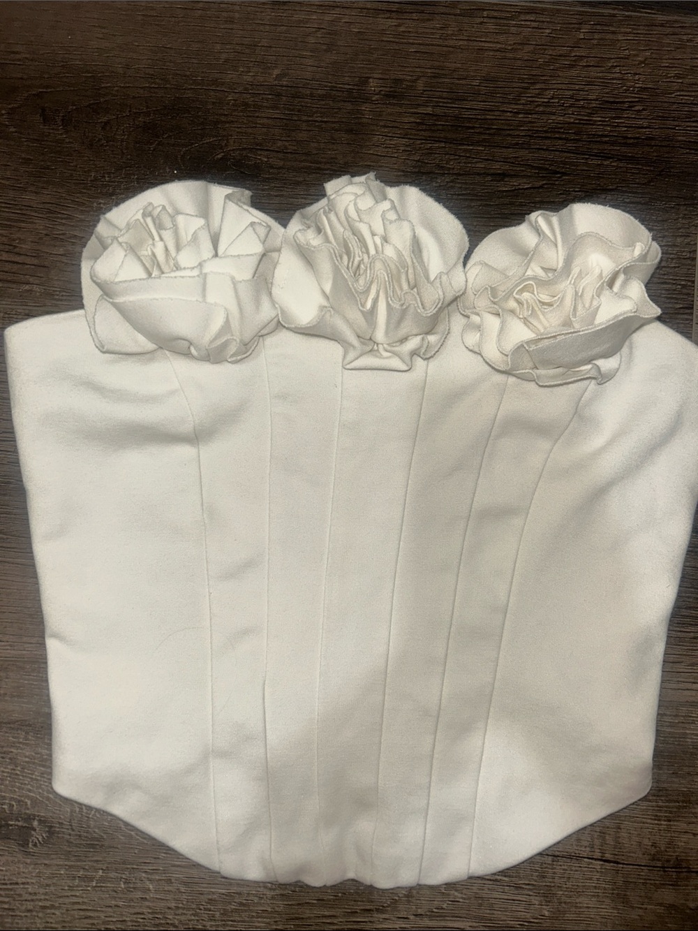 Sunday in Brooklyn White Floral Strapless Top